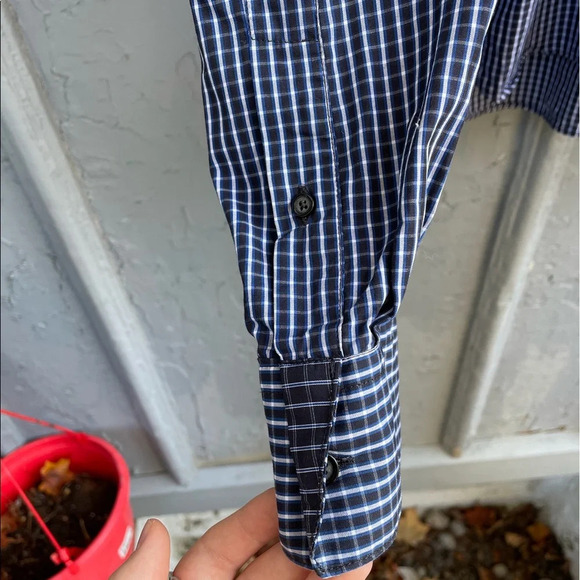 Ted Baker London Blue  check collard shirt Ted size 6 - Picture 4 of 9